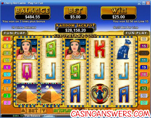 cleopatras gold video slot