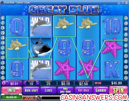 great blue casino game