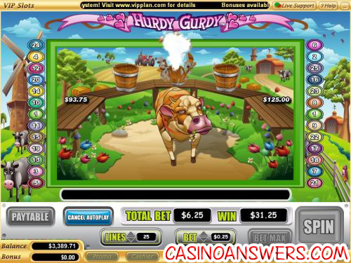 hurdy gurdy video slot bonus game