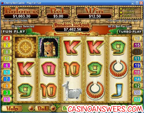 incan goddess video slot