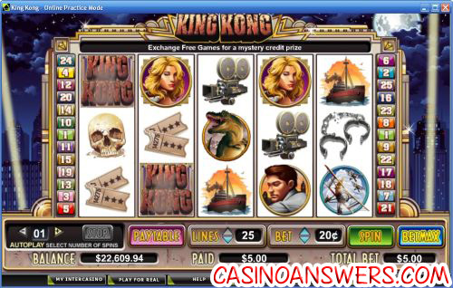 king kong video slot