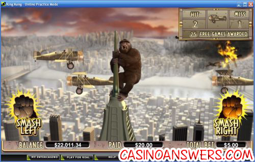 king kong casino bonus game