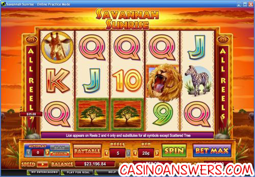 savannah sunrise video slot