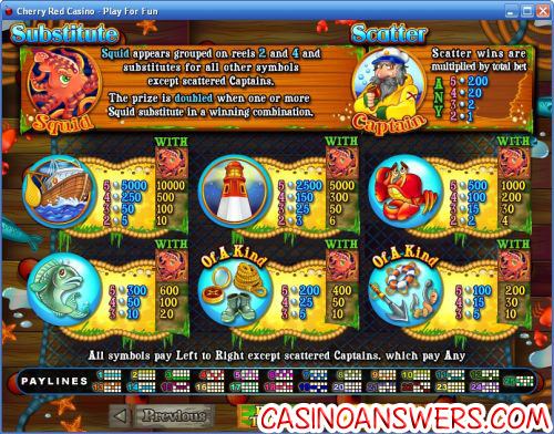 sea captain flash bonus game