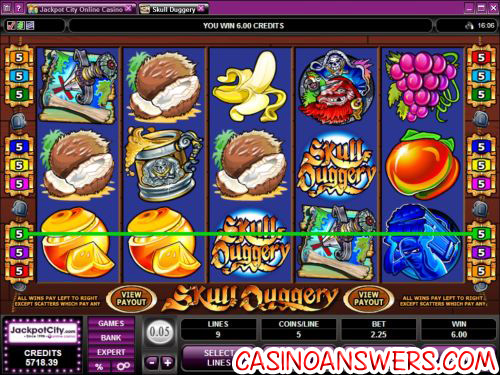 skull duggery video slot