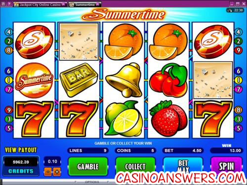 summertime video slot