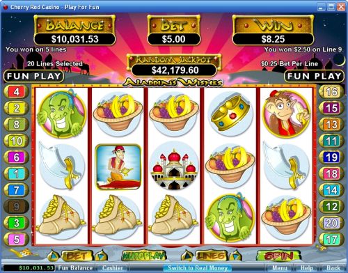 aladdins wishes video slot