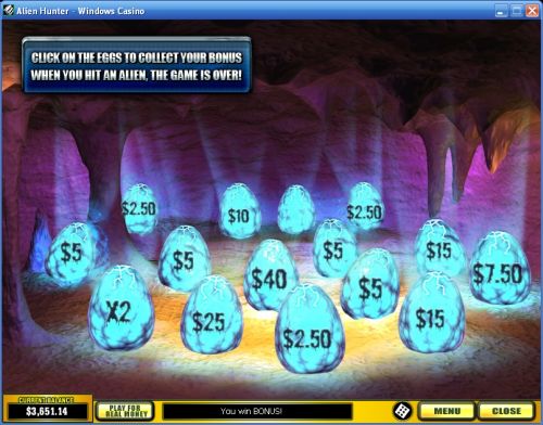 alien hunter casino game