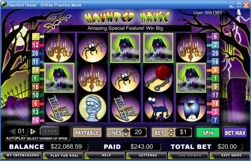 haunted house video slot