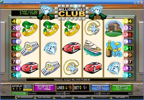 millionaires club 2 progressive jackpot