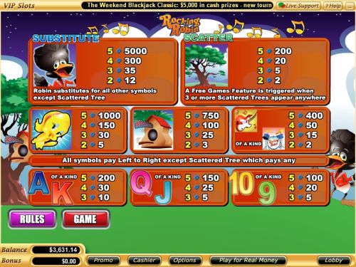 rocking robin casino bonus game