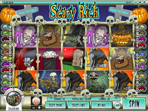 scary rich video slot