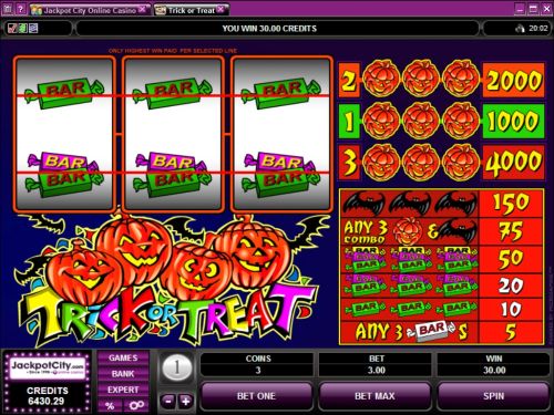 trick or treat microgaming classic slot