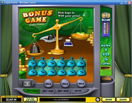 triple profits video slot