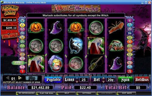 witches and warlocks video slot