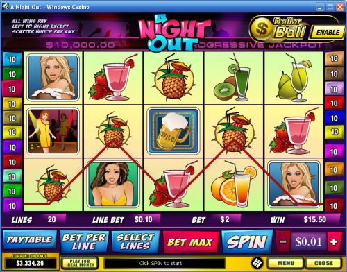 a night out video slot