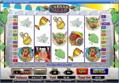 caesar salad video slot