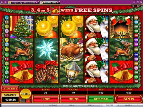 deck the halls video slot