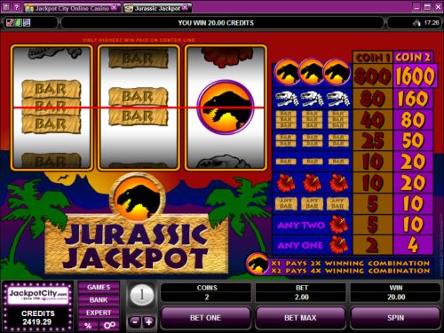 jurassic jackpot microgaming classic slot