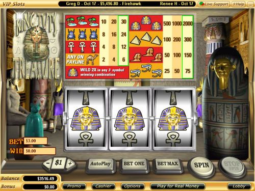 king tuts treasure classic slot