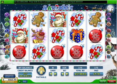 santastic video slot