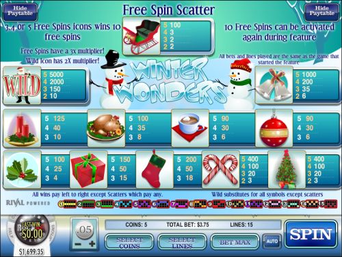 christmas rival slot bonus game