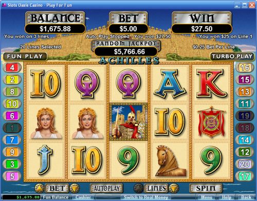 achilles rtg video slot