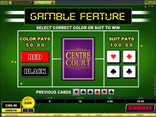 centre court tennis flash game