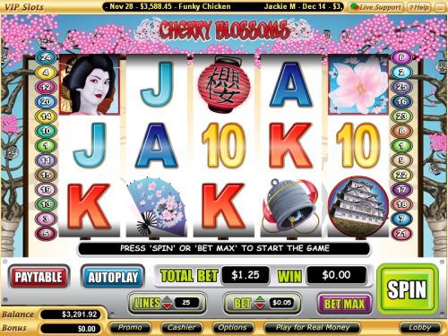 cherry blossoms video slot