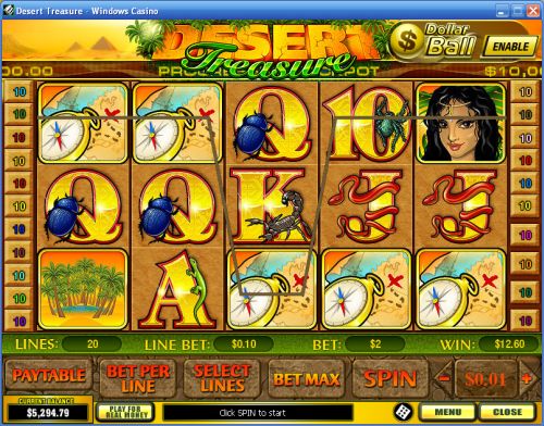 desert treasure video slot