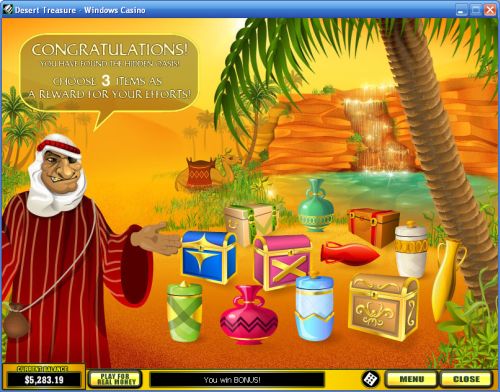 desert treasure casino flash game