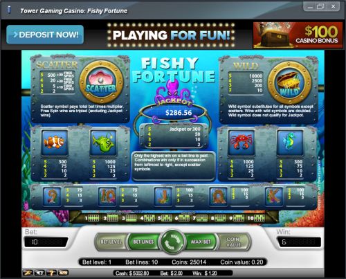 fishy fortune flash game