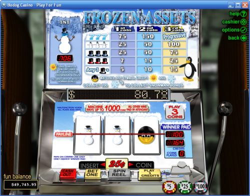 frozen assets slot