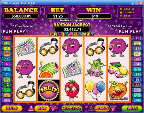 fruit frenzy video slot