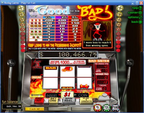 its good to be bad classic slot