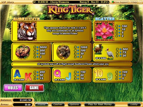 king tiger flash game