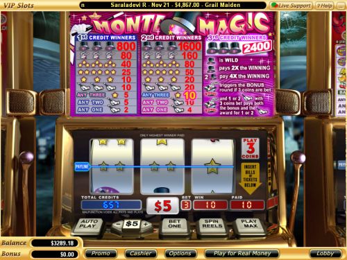 monte magic video slot