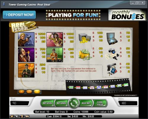 reel steal flash bonus game