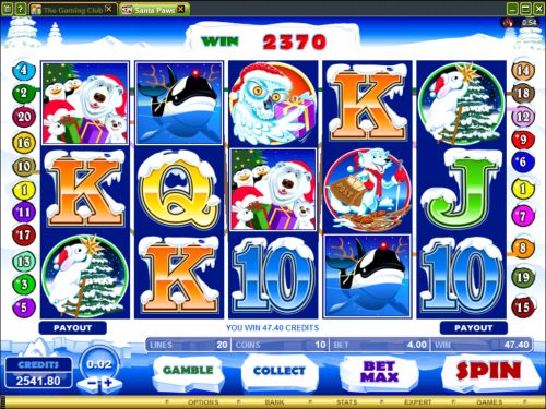 santa paws video slot