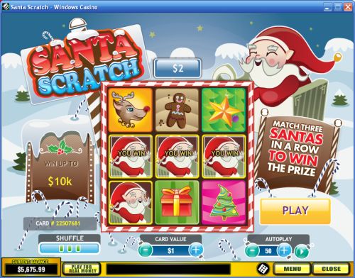 santa scratchcard