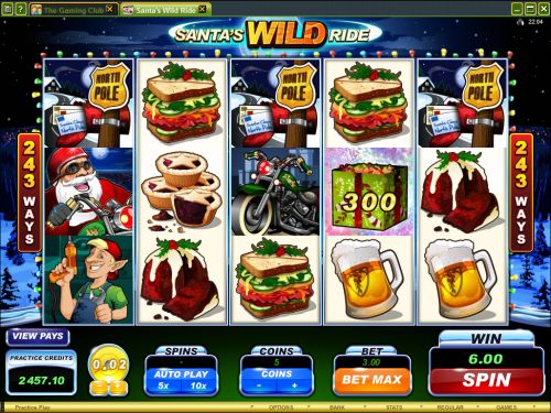 santas wild ride video slot