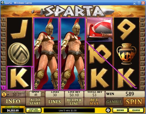 sparta video slot