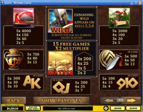 play sparta casino game