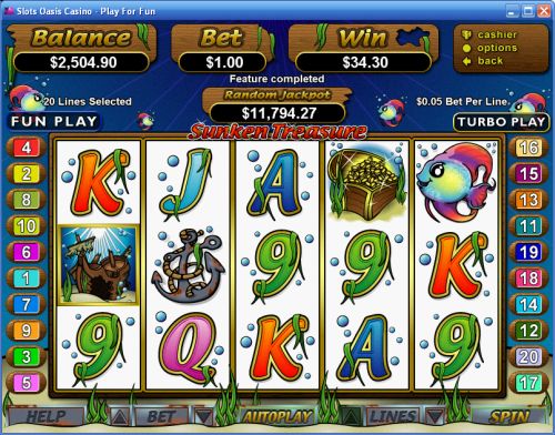 sunken treasure video slot