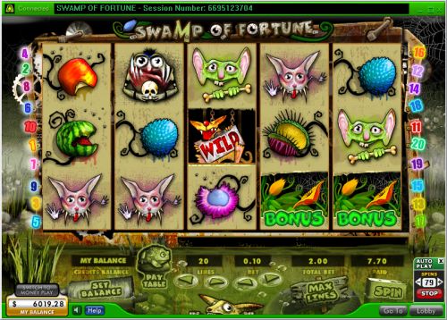 swamp of fortune video slot, swamp of fortune casino flash game, 