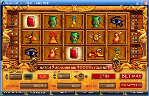 treasure of isis video slot