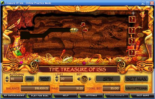 treasure of isis casino flash game