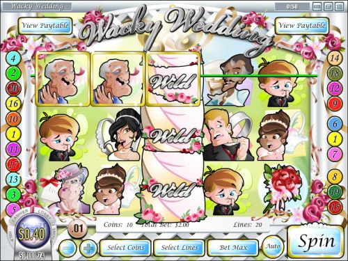 wacky wedding video slot