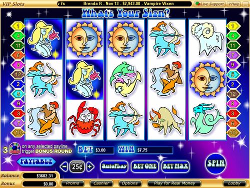 whats your sign video slot