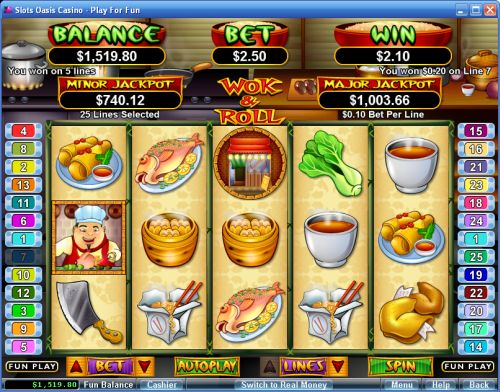 wok and roll video slot